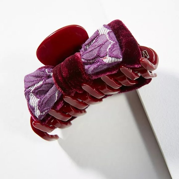 Anthropologie Brocade Bow Hair Clip Anthropologie + Brocade Floral Hair Bow main image 2